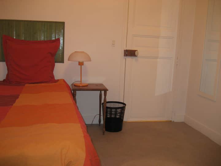 ห้องพักพร้อมเตียงเดี่ยว 1 หลัง /Chambre avec 1 lit simple.