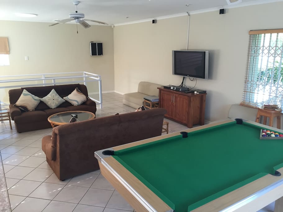upstairs games and tv room