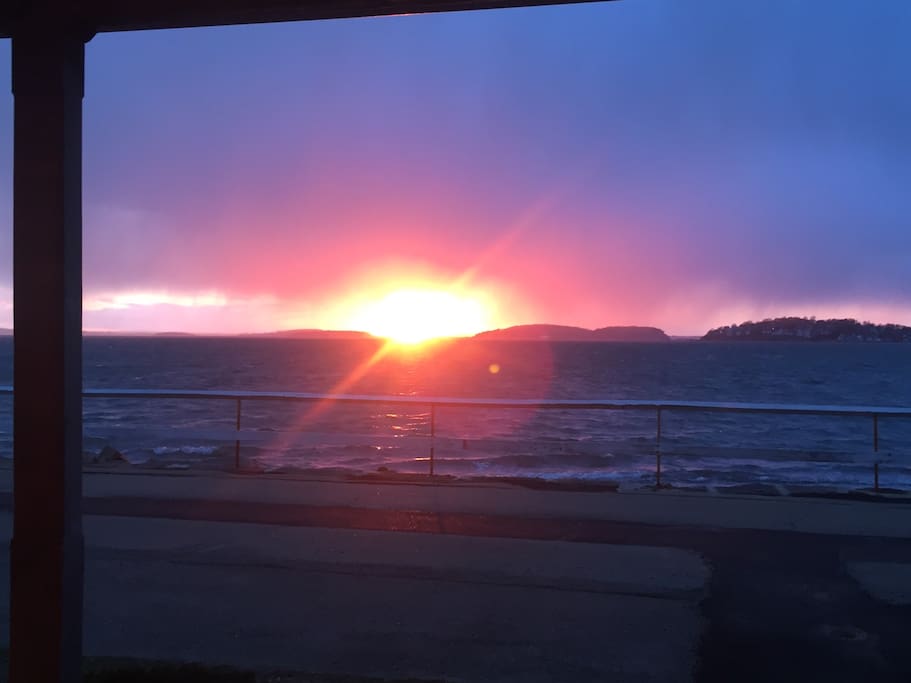 The Beautiful Sunset from the Front of the wrap around deck