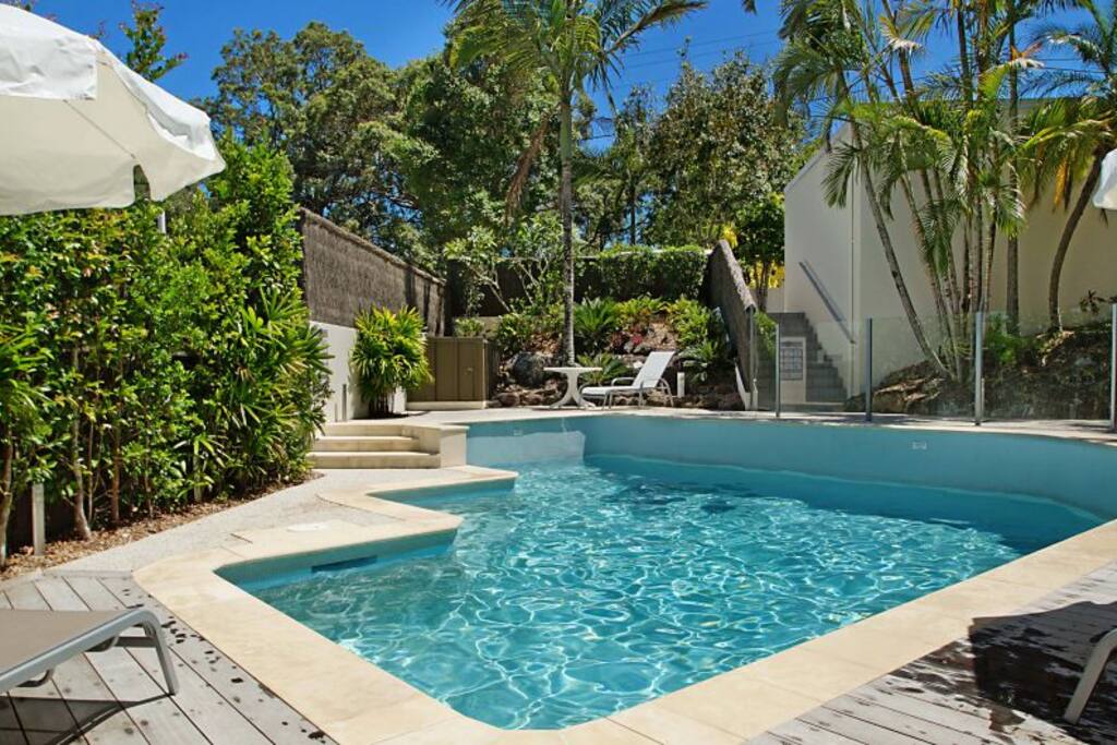 Solar-heated pool (current safety certificate).