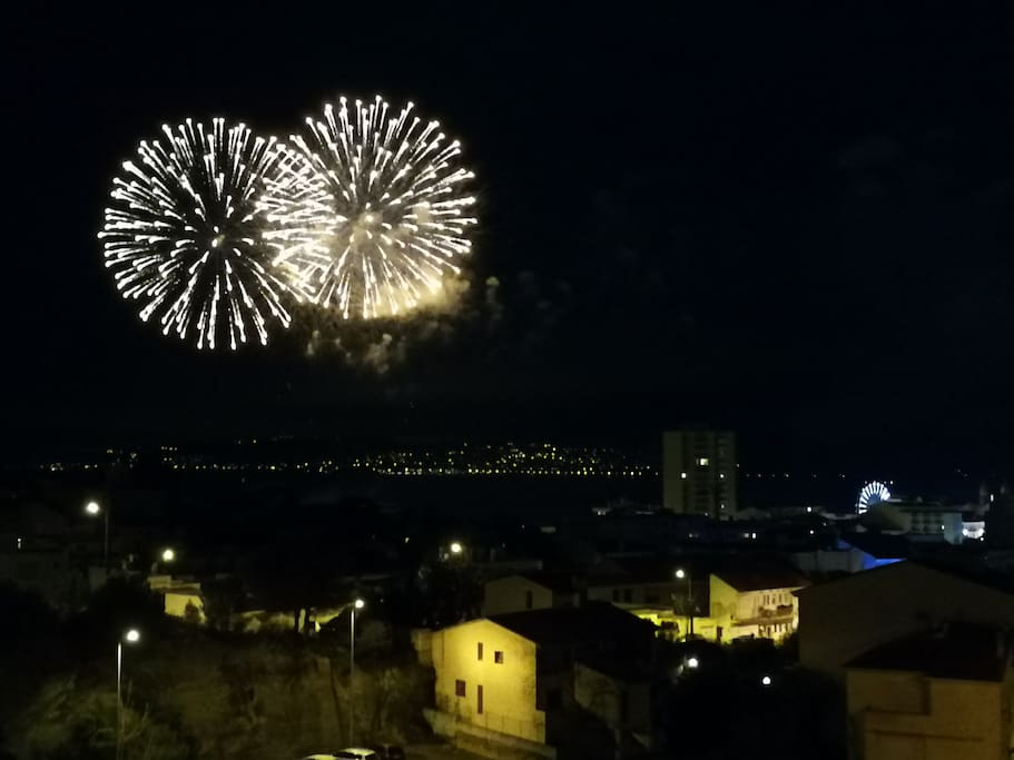 Feux d'Artifice vus du Balcon de l'appartement