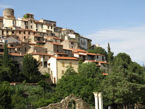 House in the medival village- mountains and sea