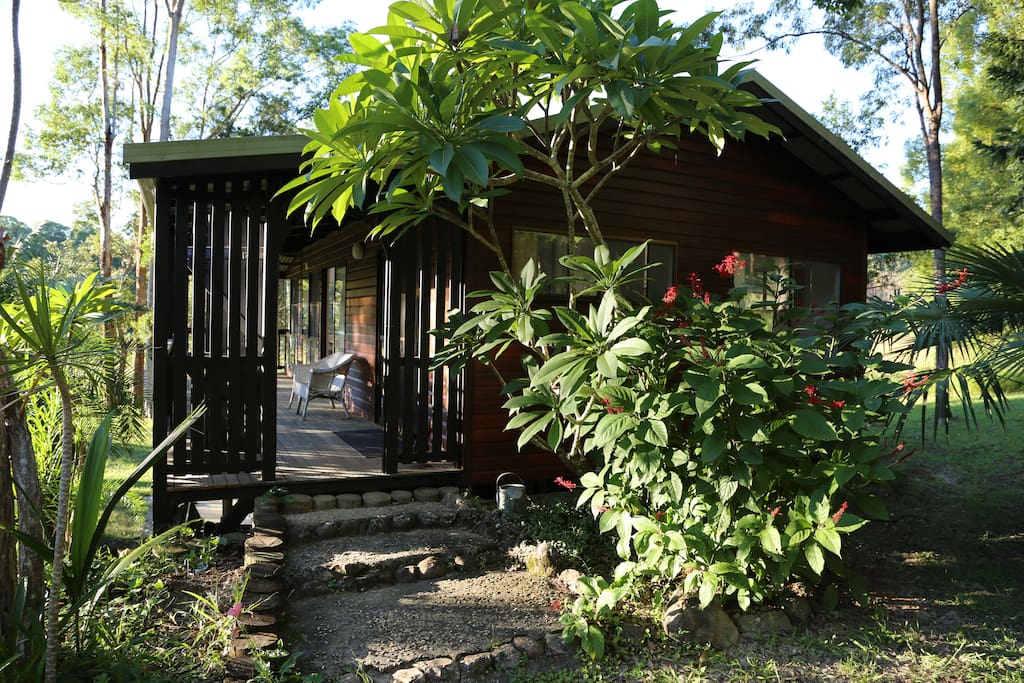 Front entrance with privacy gate.