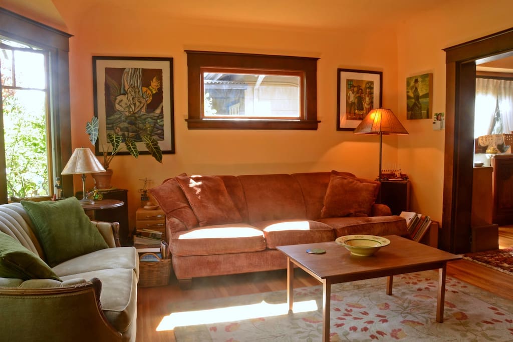 Lots of comfy places to sit and chat or read
