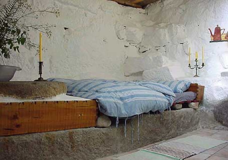 Sleeping where the mill stones used to spin.