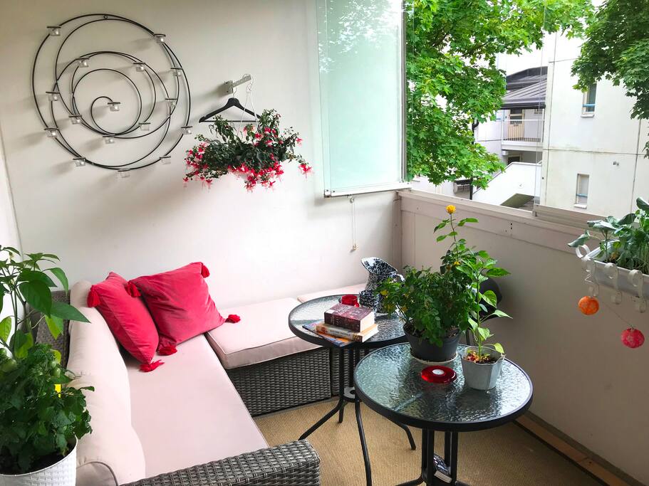 Our balcony is our summer lounge.