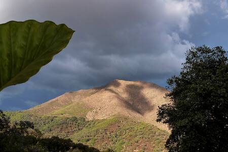 Small house between sea & mountain