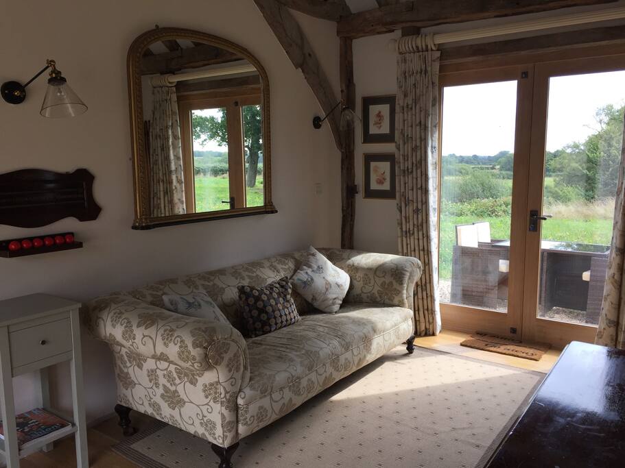 Sitting area overlooking the Downs