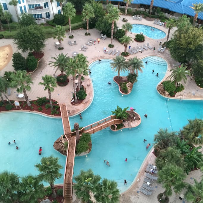 Lagoon pool from window of unit.