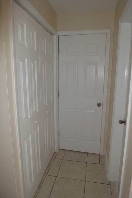 Closet and inside door