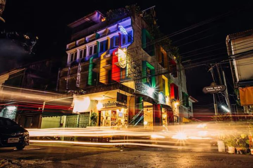 at night