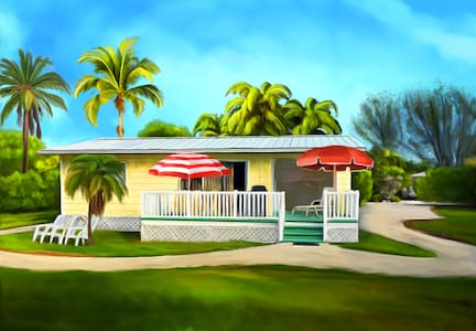 The Sunny Shell Basket Cottage. Minutes to beach!!