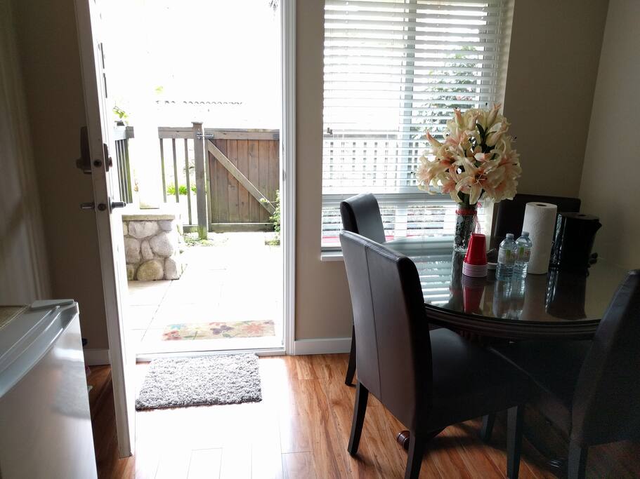 You have your own independent entrance to come and go as you please! This opens to a private deck.