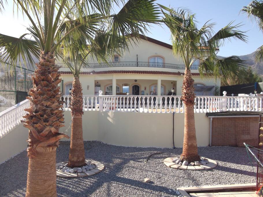 Back view of villa