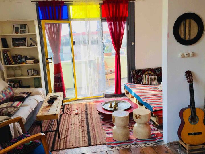 Top floor Apt in Cihangir w Terrace w Sauna Apartments for Rent in