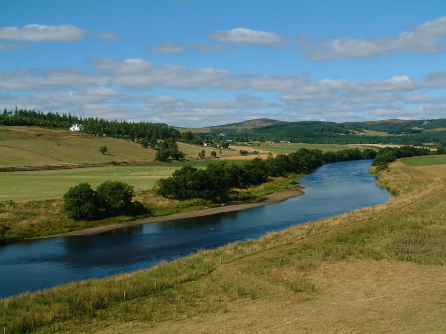 Looking at Auchendean over the River spey