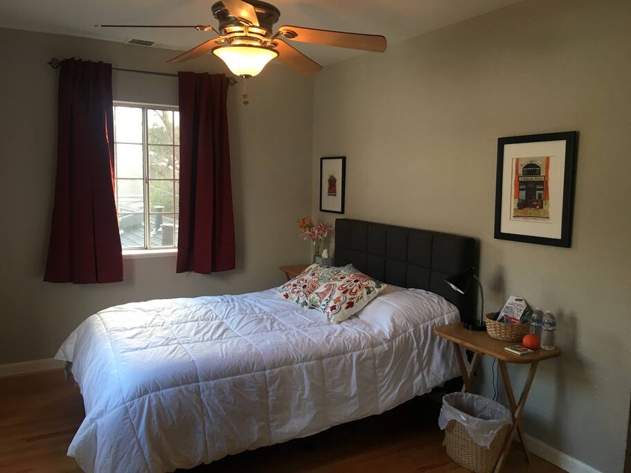 There is some additional space next to the bed, if you want a desk added to your room.