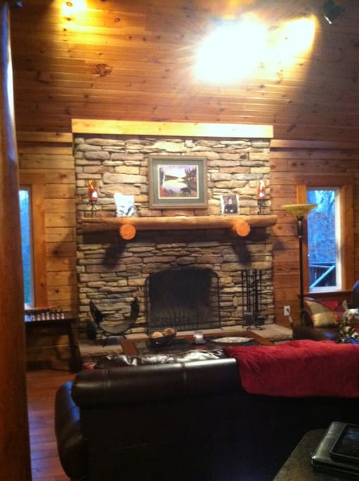 Living room fireplace