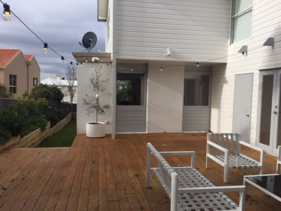 Deck Area gets sun for most of the day