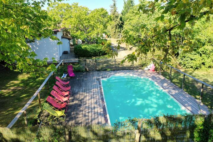 Large cottage with swim. pool, Bordeaux-south, 12p