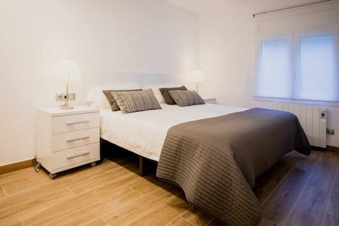 In the center of Escaldes, close to shops