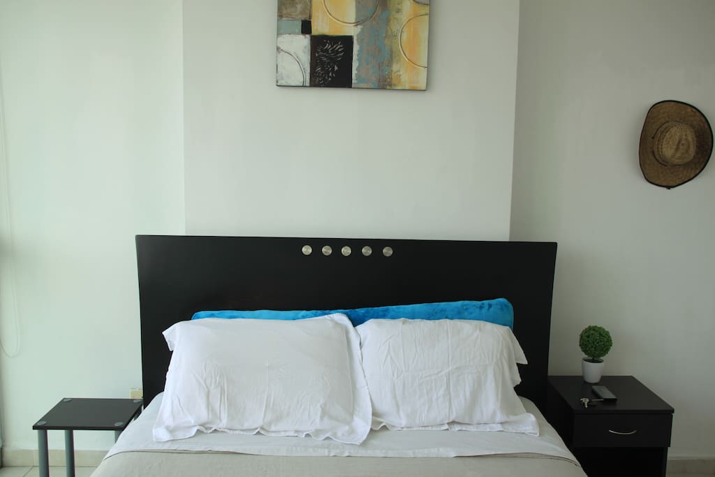 King size bed.