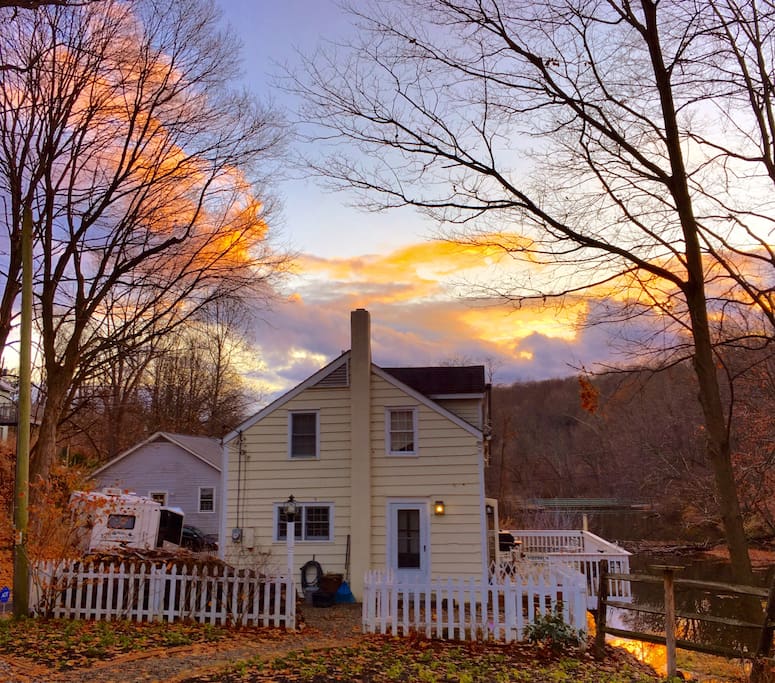 The house at sunset