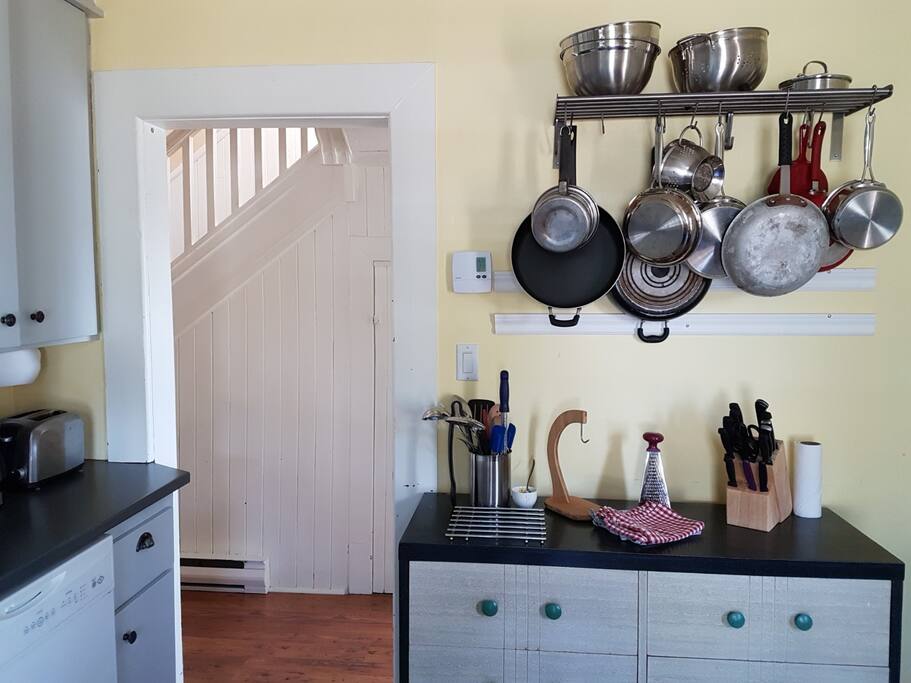 Well-equipped kitchen.