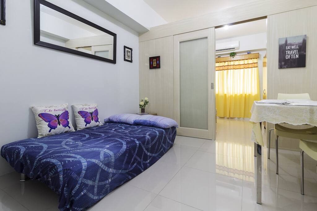 Sofa bed can accommodate 1 person to sleep