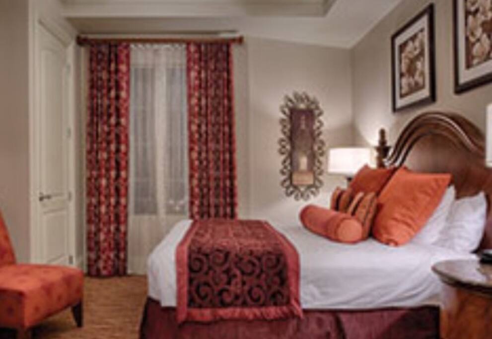 King bed in master bedroom