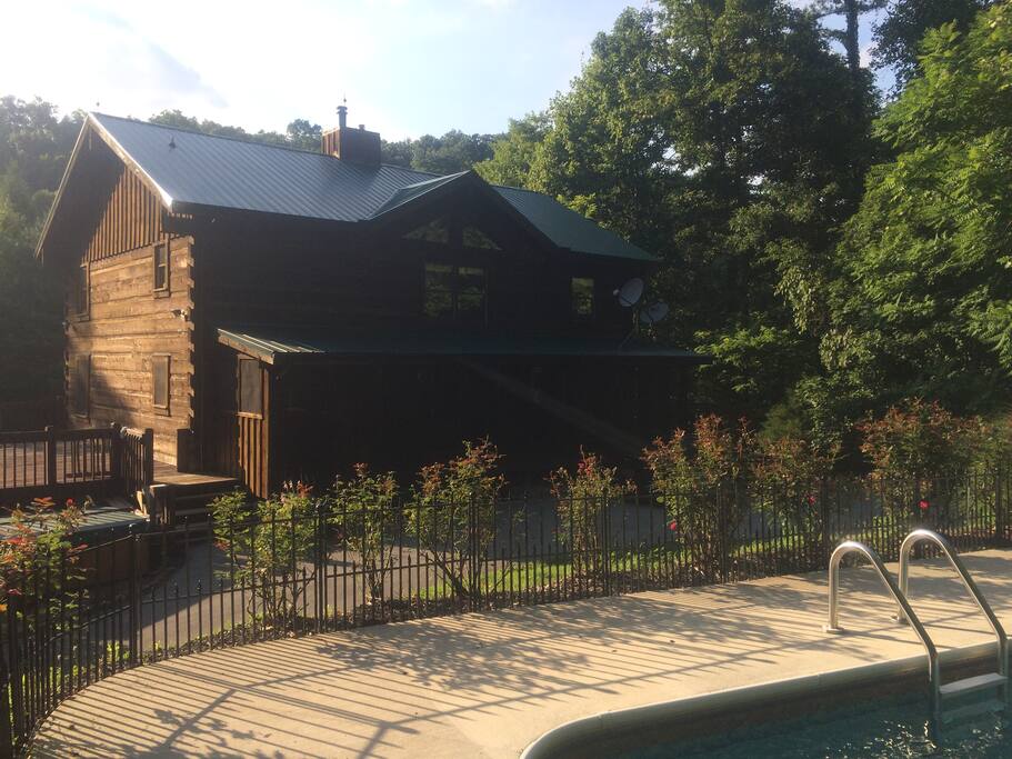 Rear view from pool