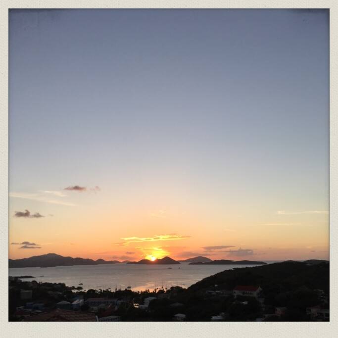 The view from the patio. Heavenly sunsets.