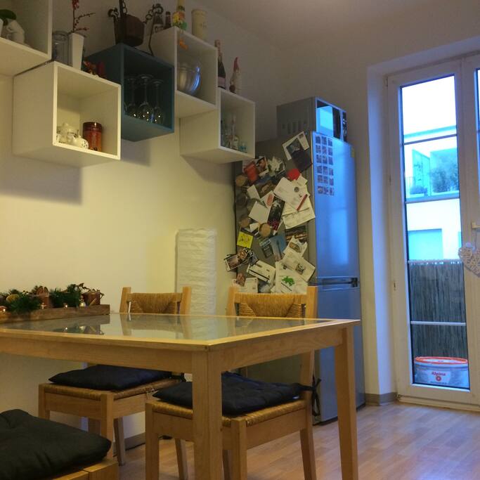 Your kitchen with balcony