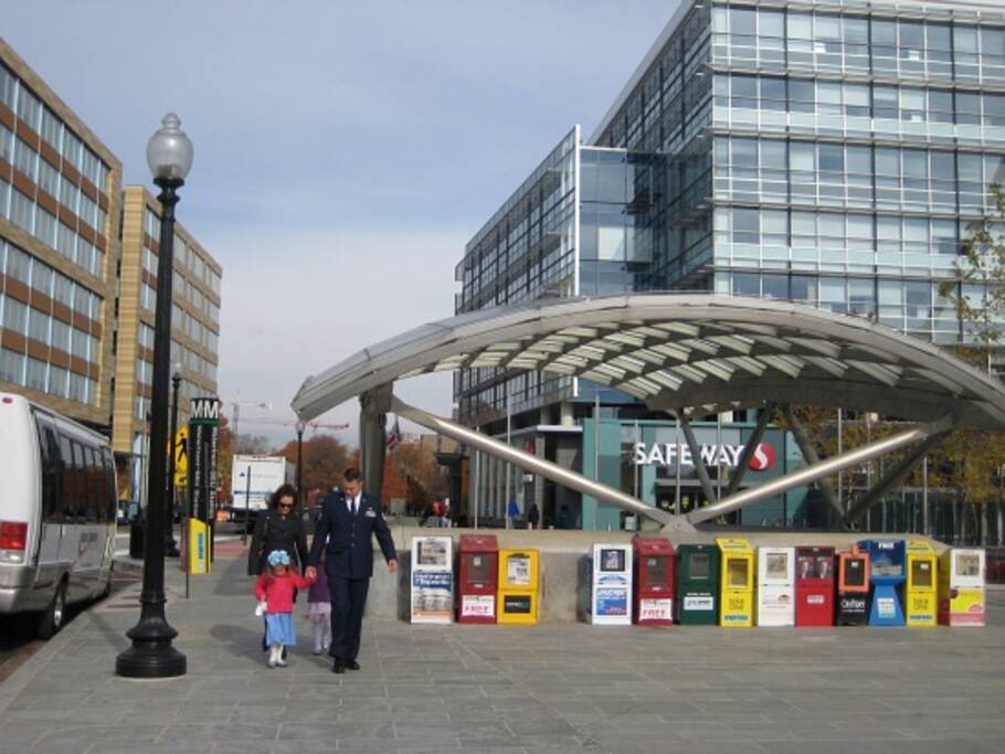 Waterfront Metro station across the way.