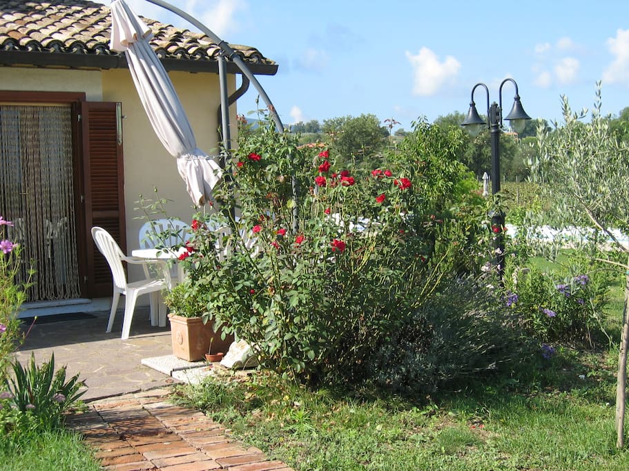 Wohnung Oliva
Eingang und Gartensitzplatz