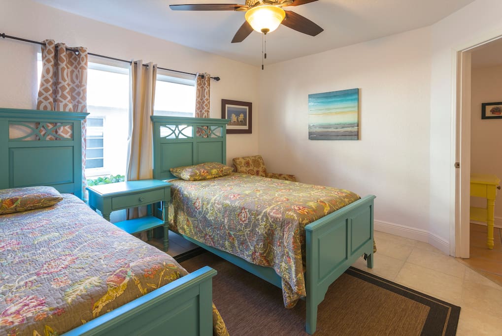 Another view of guest bedroom with twin beds