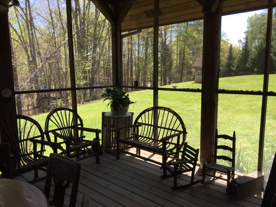Screen porch view