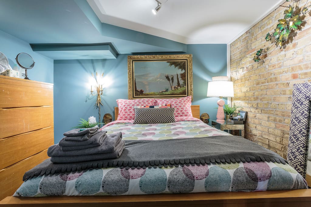 Note: this home was built in the 1800s! There is a low part in the ceiling of this lower level bedroom. You can see it in the pictures. If you are 6'2/6'3 or over, you will have to bend slightly.