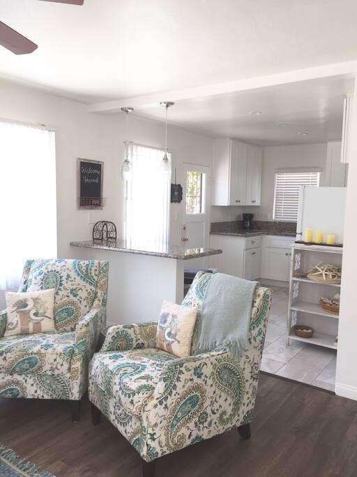 An open concept living room makes the room bright!