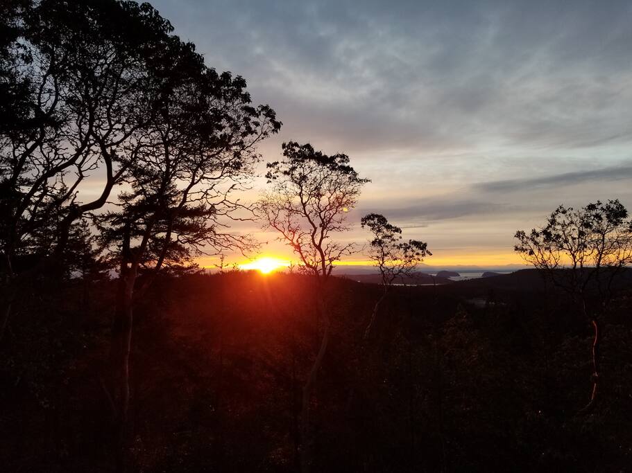 Sunrise from the wrap around porch...on warm or cool mornings its a great way to start the day.
