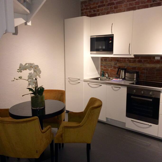 Kitchen with all utensils.