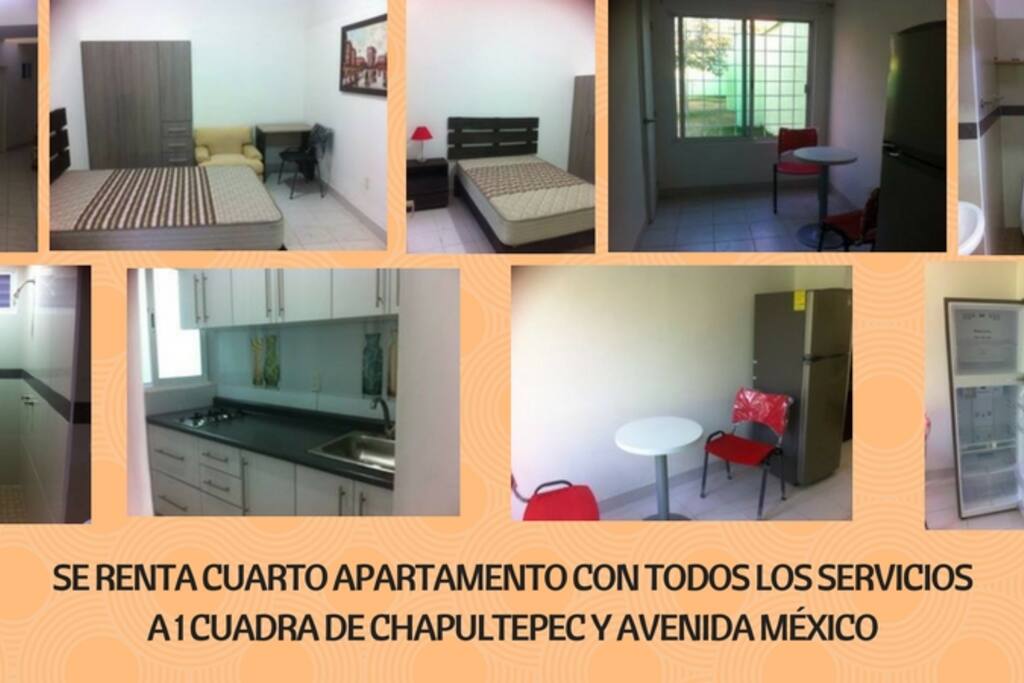 CUARTO APARTAMENTO DISPONIBLE RECIÉN DESEMPACADO EN EXCELENTE ZONA, CUENTA CON CAMA MATRIMONIAL,BAÑO COMPLETO PROPIO,COCINETA CON ESTUFA, REFRIGERADOR Y UN JARDIN GRANDE AREA COMUN (SE RENTA POR PERSONA)
$4,000 MENSUALES (NO MASCOTAS).
INCLUYE SERVICIOS / INTERNET WI FI