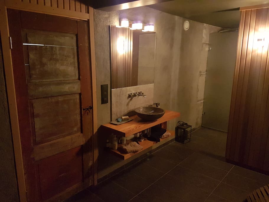 The Spa also features an heated floors and open rainfall shower.