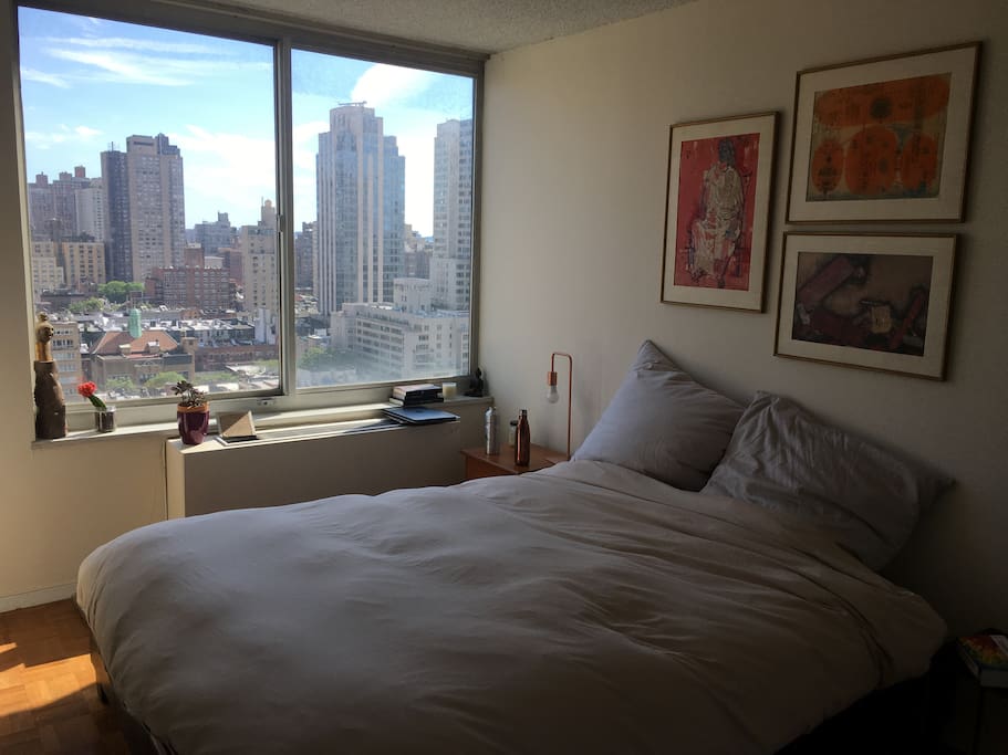 Brightly lit bedroom