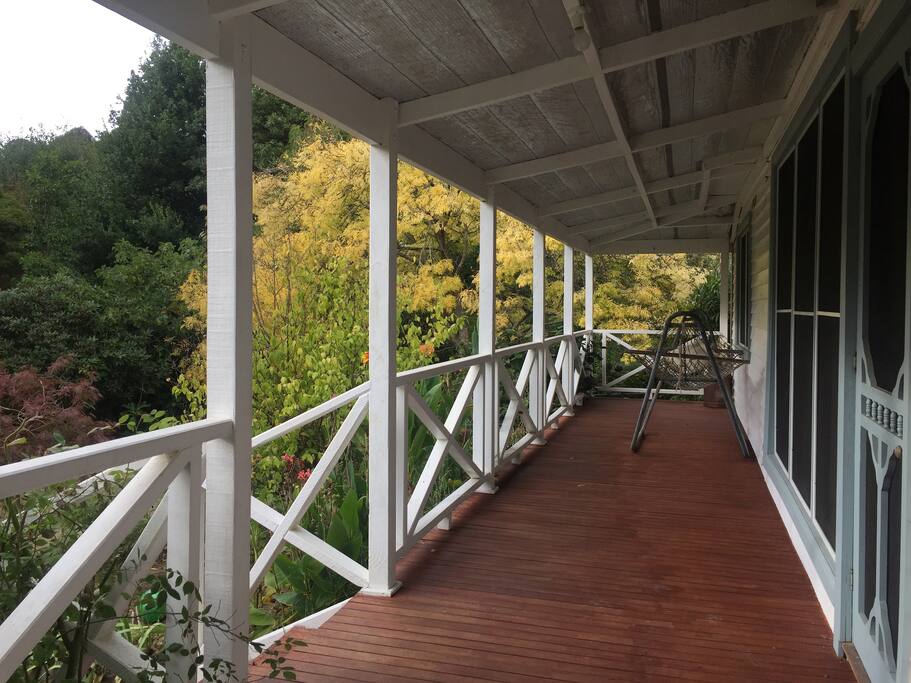 Outdoor deck around the house