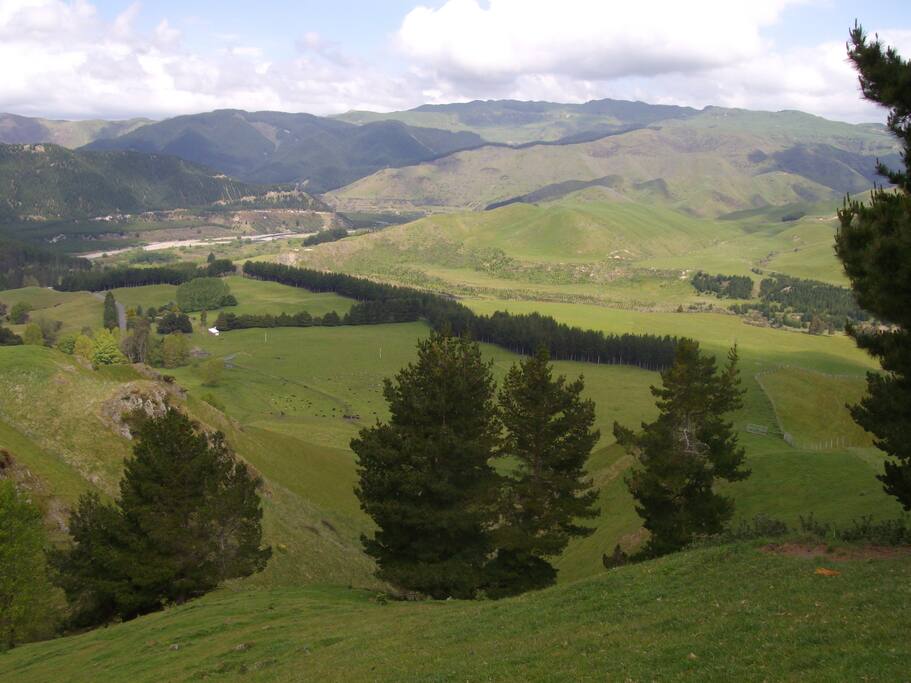 the farm and quarters from up the hill.