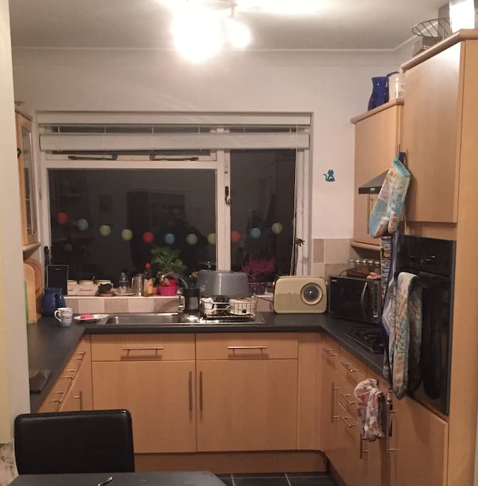 The front of the kitchen