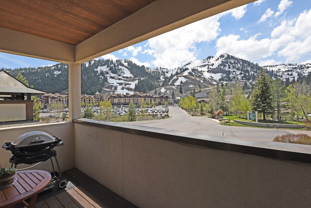 Take in amazing mountain views from the deck