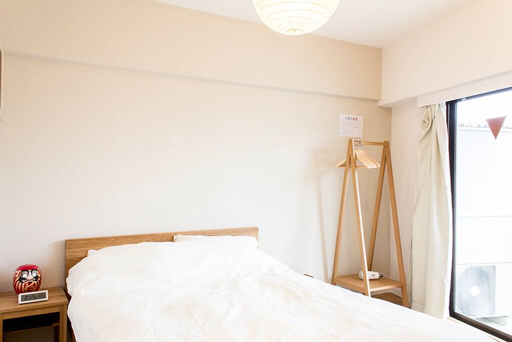 Double bed in the apartment