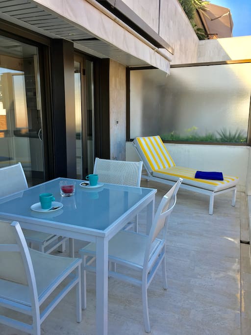 Pleasant terrace where you can have breakfast, lunch or dinner